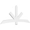 Ekena Millwork Alberta Architectural Grade PVC Gable Bracket, 96"W x 40"H x 2"D x 6"F, 10/12 Pitch GBP096X40X0206ALB00 - alternate 1